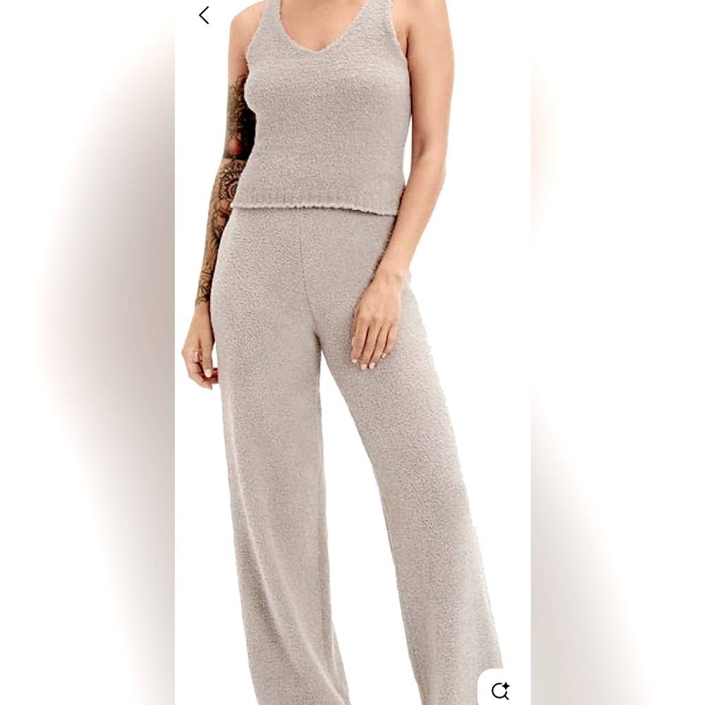 UGG Cozy Taupe Knit Tank and Pants